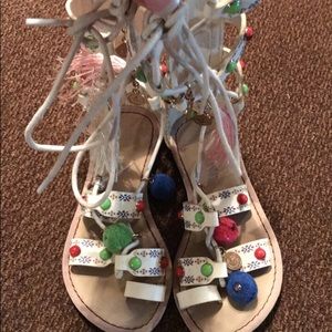 Girls Sz10 boho gladiator sandals